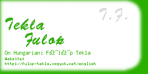 tekla fulop business card
